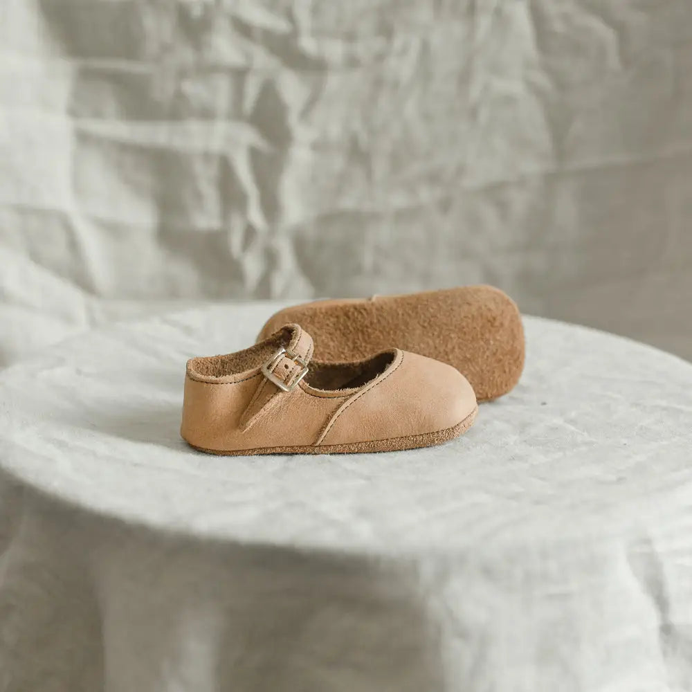 Soft Soled Mary Jane - Tan Shoes
