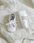 Soft Soled Saddle Shoe - White/Ecru